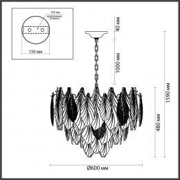 Odeon light 5052/15 HALL ODL24 507 золото/белый/прозрачный/металл/стекло/фарфор/металл Люстра E14 15*40W LACE  - 2 купить